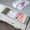 Zuihug 4 PCS Clear Plastic Drawer Organizer, Desk Drawer Divider