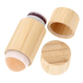 Ipetboom Blush Brush with Roller Lightweight Makeup Brush for Even Application Natural Look Facial Makeup Applicator for Travel Daily Use