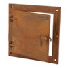 A29 Speakeasy Door Grill with Viewing Door, Rust Large Size