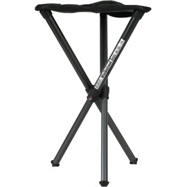 Walkstool - Basic Model - Black Color - 3 Legged Folding Stool in Aluminium - Height 20" to 24" - Maximum Load 330 to 385 lbs - Made in Sweden
