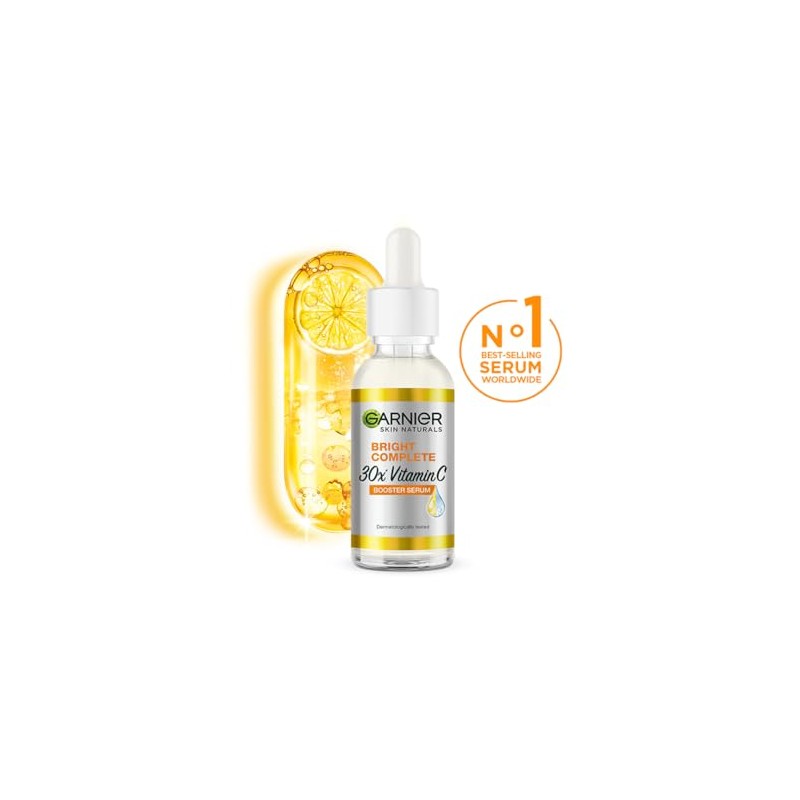 Garnier '' Suero facial potenciador de vitamina C Bright Complete,