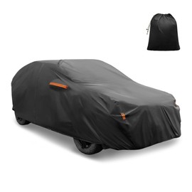 HEROFFIX Car Cover for Toyota RAV4 2012-2022 Aluminum Film Outdoor Full Car Cover All Weather Waterproof Windproof Protection with Driver Door Zipper Black Replace Parts
