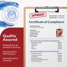 BEBEFEN Psyllium Husk Capsules 2400mg with Black Pepper - 2 Month Supply - Daily Soluble Fiber for Gut Health - Non-GMO and Gluten-Free Formula