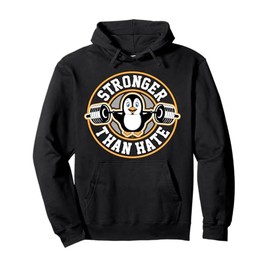 Stronger Than Hate Penguin Stuffed Animals Arctic Polar Sea Pullover Hoodie