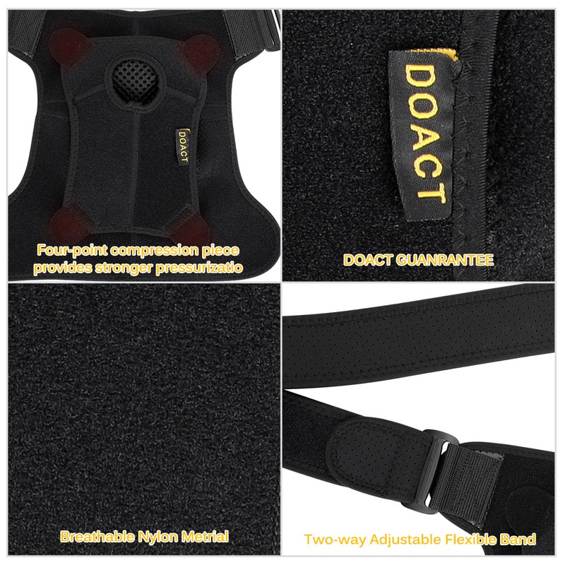 Shoulder Stability Brace with Pressure Pad, Light and Breathable Neoprene