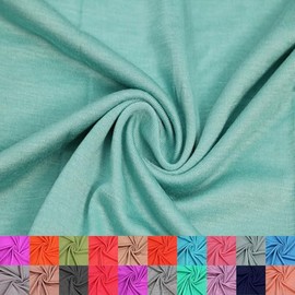 Texco Inc 60" Wide 100% Rayon Jersey Knit Fabric by The Yard (130 GSM) – 2-Way Stretch, Anti-Wrinkle, Breathable, and Lightweight for Apparel, Dresses, Accessories & DIY, Aqua 2 Yards