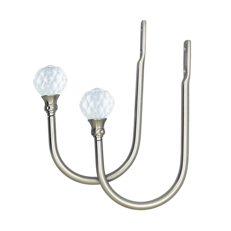 PHOEWON 2 Pack Curtain Holdbacks Acrylic Crystal Ball Curtain Tie