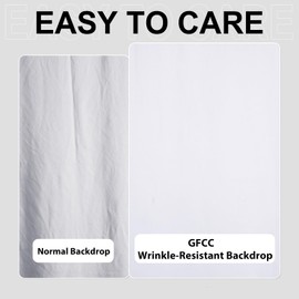 GFCC Wrinkle-Resistant White Backdrop Background for Photography Thick Photo Booth Backdrop for Photoshoot Background Screen Video Recording Parties Curtain(7.5FTX10FT)