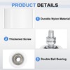 uxcell 8Pcs Slide Gate Guide Roller,1-5/8" Dia x 2-3/8" Length