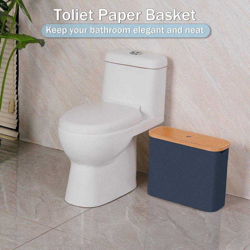 efluky Toilet Paper Basket with Lid, Toilet Paper Organizer for