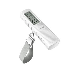 Longang Portable Handheld Luggage Scale, NO Battery Needed, 110lbs/50kg Digital Hanging Scale for Luggages, Suitcases, Backpacks & Bags, Easy Weighing for Travel (White)