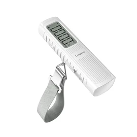 Longang Portable Handheld Luggage Scale, NO Battery Needed, 110lbs/50kg Digital Hanging Scale for Luggages, Suitcases, Backpacks & Bags, Easy Weighing for Travel (White)