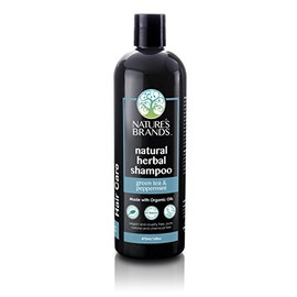 Natural Shampoo by Herbal Choice Mari (Green Tea & Peppermint, 16 Fl Oz Bottle) - Made with Organic Ingredients - No Toxic Synthetic Chemicals