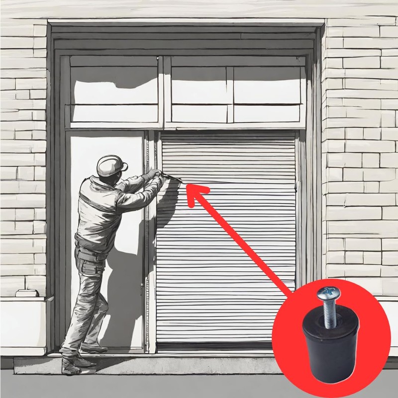 bricoleva.it Set of 10 Roller Shutter Stoppers - Bumper for
