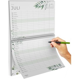 Milula Studios Familienplaner 2025 5 Spalten - Wandkalender 2025 Groß - Familienkalender 2025 5 Spalten - Kalender 2025 Familienplaner - Kalender 2025 Wandkalender - Jahreskalender 2025 WC004_Family_25_DE