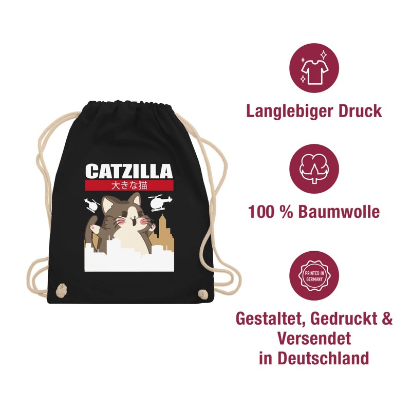 Shirtracer - Gym Bag Backpack - Anime Gifts - Catzilla