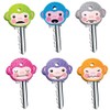 6 Pcs Key Caps Covers Cute Monkey Key Covers Fits Most Standard keys Made for Easy Identifying Door Keys