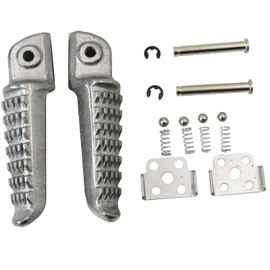 Motor Head Tandem Step Rear Step Kawasaki Left and Right Set Bike Universal ZRX Zephyr Z900 ZX-10R etc. (Silver)
