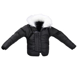 E-TING Santa Clothing Christmas Accessories for elf Doll (Black Down Coat)