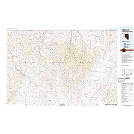 YellowMaps Jarbidge MTS NV topo map, 1:100000 Scale, 30 X 60 Minute, Historical, 1981, Updated 1991, 24.1 x 40 in - Tyvek