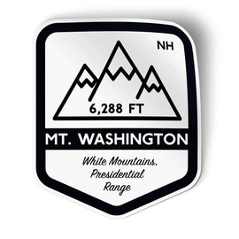 Squiddy Mount Washington - Vinyl Sticker for Car, Laptop, Notebook (5" high)
