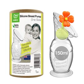 Haakaa Gen 2 Recolector de leche materna con base de succión y tapa de flor antiderrames (5oz./150ml)