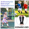 Shinymoon 4 Pairs Kids Open Toe Compression Socks 15-20 Mmhg