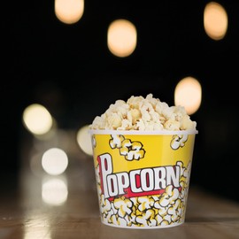 com-four® 8 x Popcorn Buckets - Reusable Popcorn Bowl - Drink Cups for Popcorn - Small Popcorn Cup for Movie Night - 1.25 Litres (1.25 Litres - 8 Buckets)