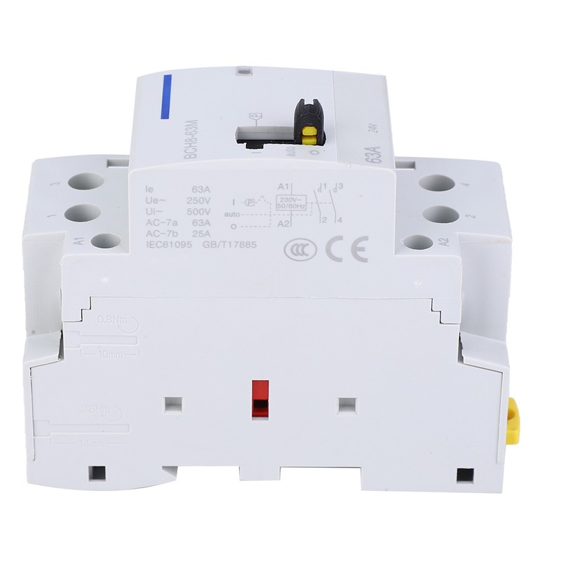 BCH8-63M 2P 63A 24V DIN Rail Household AC Contactor with