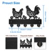 MAYJOYDIY Chicken Coat Hooks Wall Mount Floral Roosters Hens Chicks