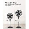PELONIS PFS45A5BBB 18 inch 5-Blade Oscillating, Adjustable Standing Pedestal Remote,
