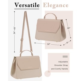 Hihealer Leather Lunch Bag Women - Adult Modern Urban Style Stylish Vegan Leather Insulated Leakproof Lunch Box for Work - 2025 Newest Christmas Gifts for Women (Trench Beige, Standard)