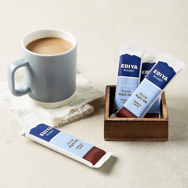 Ediya Beanist®, Vanilla Latte, 20 Sticks, 0.52 oz (15 g)