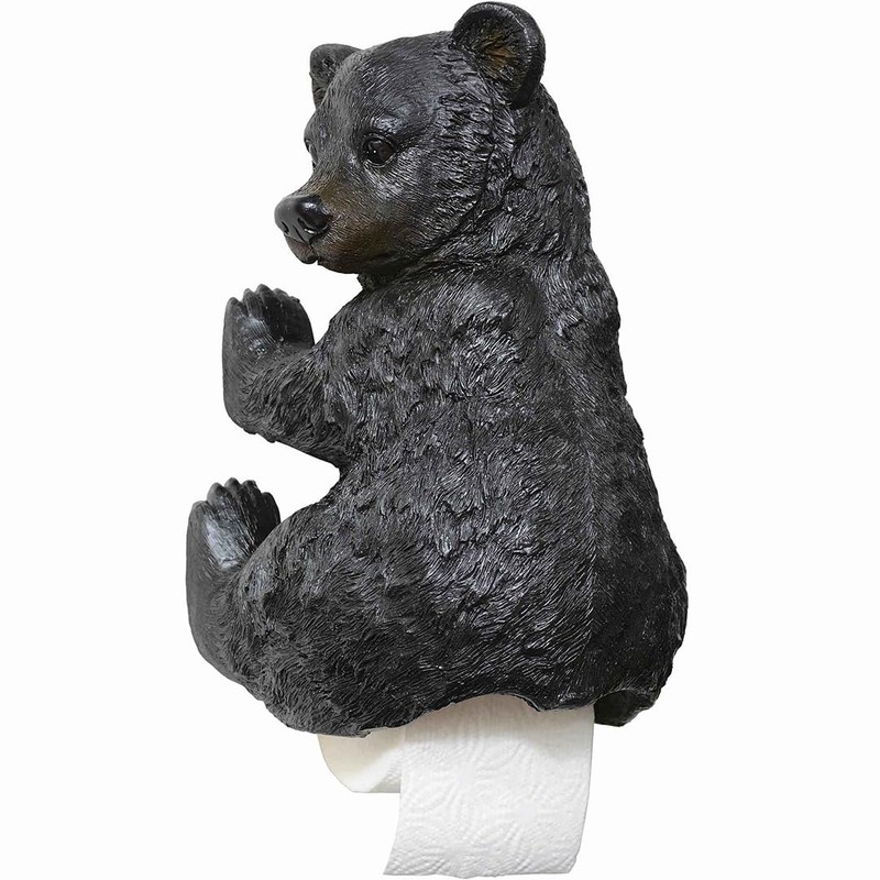 Black Forest Décor - Bear Cub Toilet Paper Holder for