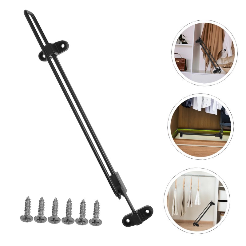 VILLFUL Sliding Wardrobe Closet Rod Retractable Clothes Hanger Small Hanging