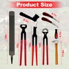 Gtouse 8Pcs Farrier Hoof Tool Kit Horse Hoof Trimming Tools