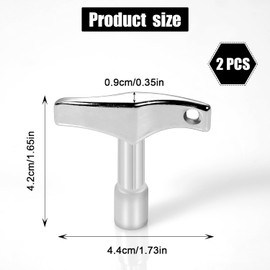 2pcs Drum Tuner Key, Drum Key Tool Drum Tuning Key Drill Bit Drum Key Tuner for Acoustic and Electronic Drums (Quadrilateral)