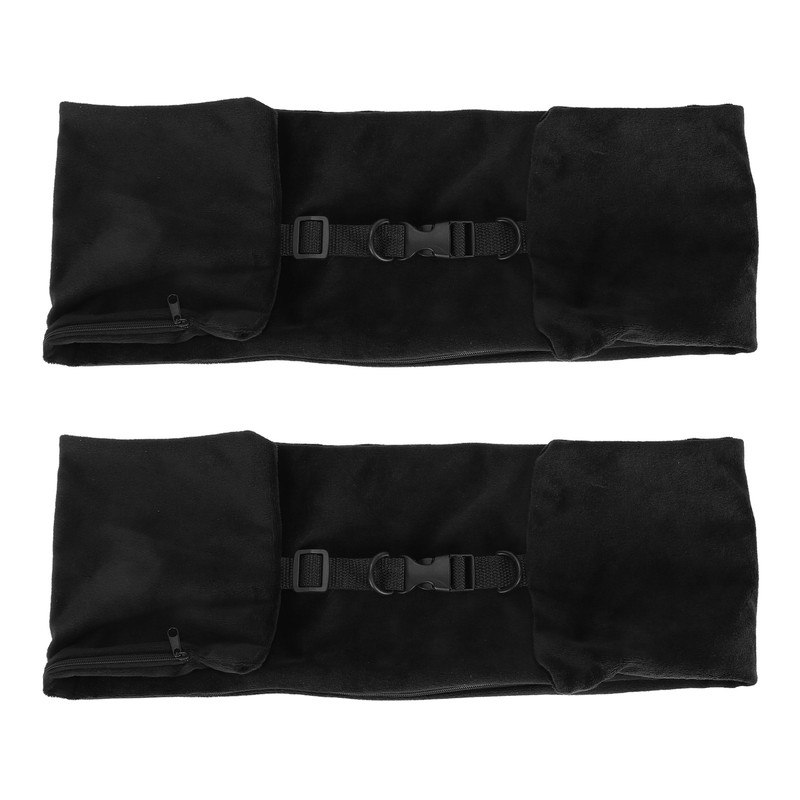 2 Pack Stuffable Travel Pillow Soft Velvet Fillable Airplane Neck