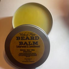 Works of Plant Cedarwood & Sandalwood Beard Balm, 4 oz
