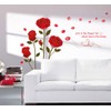 Decals Design 'Romantic Rose Flowers' Wall Sticker (PVC Vinyl, 50