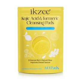 Ikzee Kojic Acid & Turmeric Cleansing Pads, Skincare Comfort (60 pads) - Specification: Kojic Acid & Turmeric Cleansing-Buy 1(60pads)