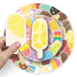 Popsicle Stickers for Laptop(50 Pcs),Gift for Kids Teens Adults Girl,Summer Ice Cream Waterproof Stickers for Water Bottle,Vinyl Stickers for Scrapbook,Journal,Dairy,Skateboard