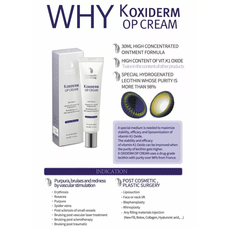 Anacis Vitamin K1 Oxiderm Cream Minimizing Appearance Scars, Dark Eye