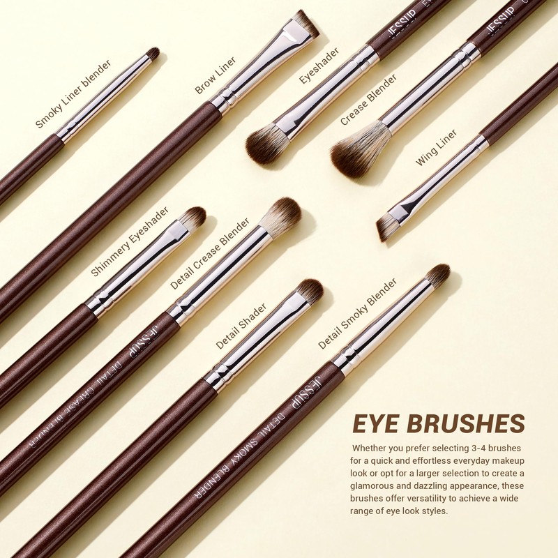 Jessup T498 Makeup Brush Set 15-Piece Make Up Brush Set