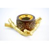 Intense Oud Bamboo Trangle Arabic Script Incense Bakhoor Burner -