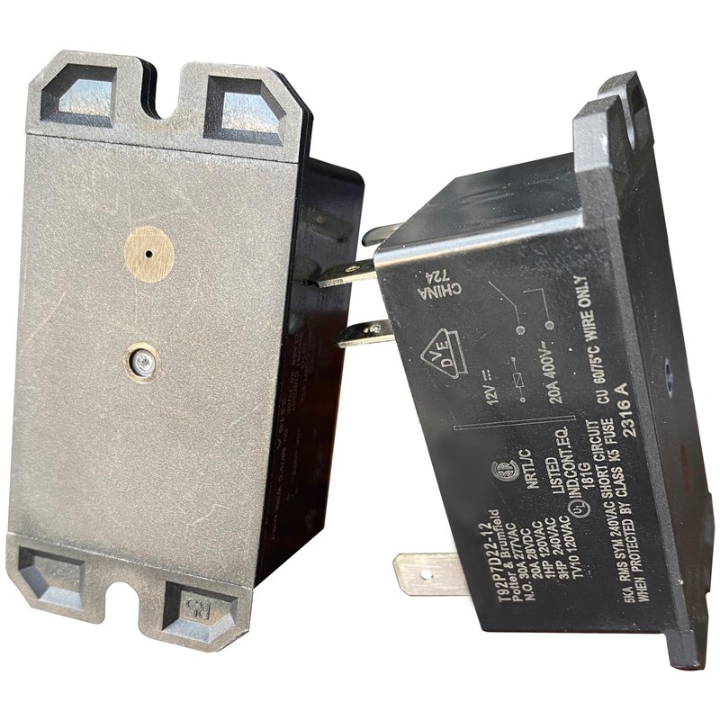 T92P7D22-12 Power Relay (2-Pack), 30A 12VDC DPST-NO 6-Pin, Compatible with