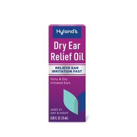 Hyland's Dry Ear Relief Oil, Relieve Ear Irritation Fast, for Itchy and Dry Irritated Ears, Ages 2 and up, Day and Night Drops, 0.5 Ounce