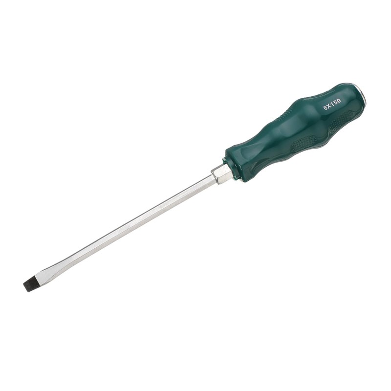 sourcing map SL6 Flat Head Screwdriver 9.8" Magnetic Demolition Slotted