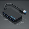 Pluggo High Speed 4 Port Ultra Thin USB 3.0 Multi