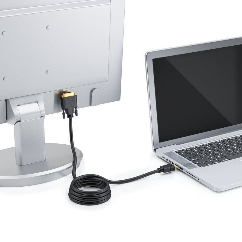 deleyCON 15 m HDMI to DVI Cable DVI-D DVI-I High